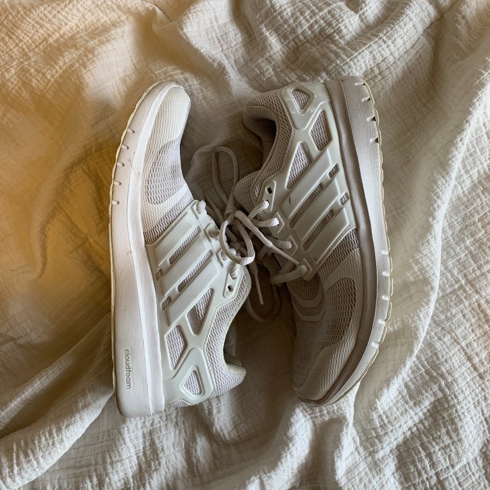 adidas white cloudfoam sneakers